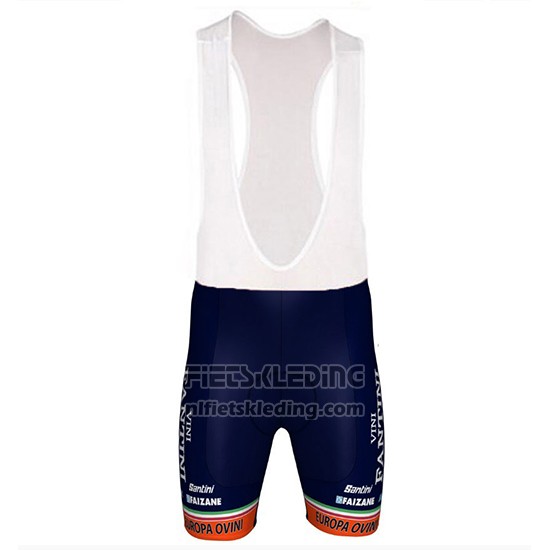 2018 Fietskleding Nippo Vini Fantini Europa Ovini Donker Blauw Korte Mouwen en Koersbroek